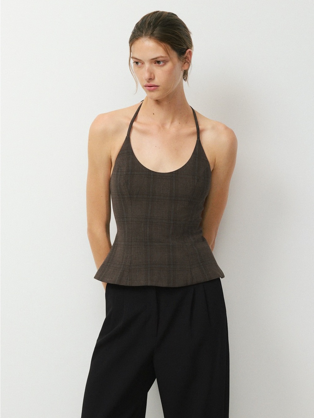 NWT - Aritzia Convention Top - Eversential - Cacao Nib Brown/Grey - Size 6
